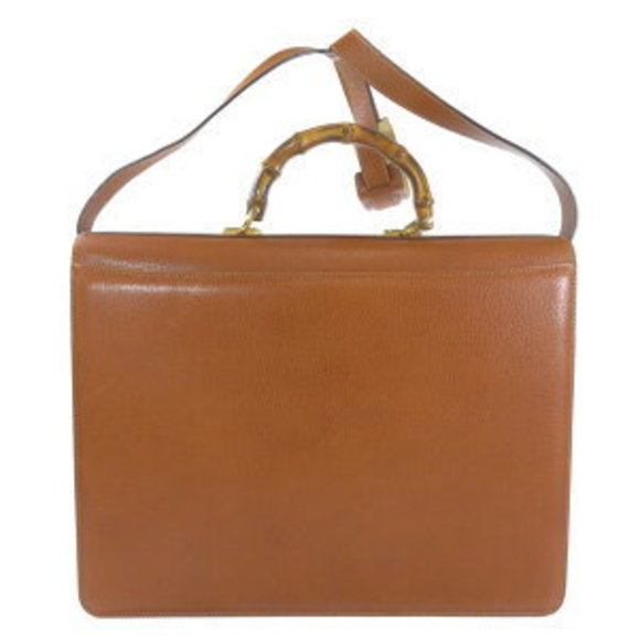 Gucci Bamboo business bag leather - Picture 1 of 9